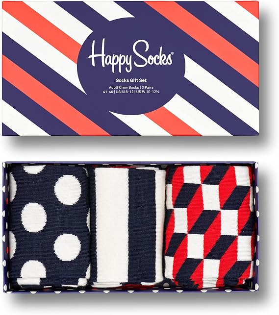 Happy Socks Classic Stripe Unisex Socks Gift Box US 5-8