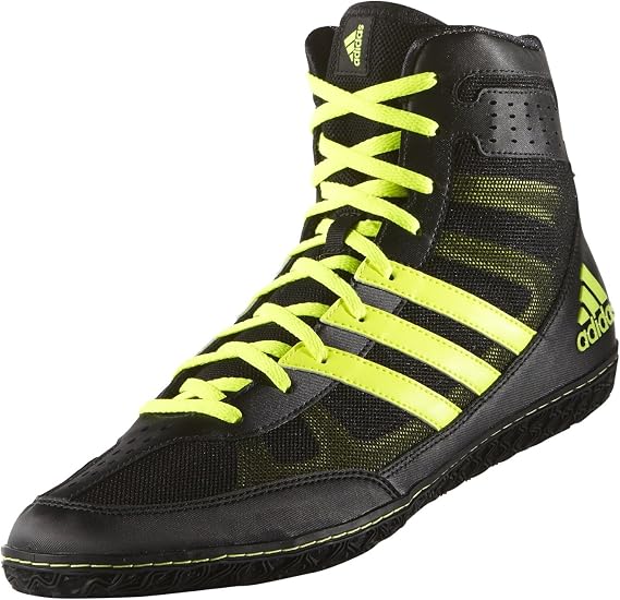 adidas Mat Wizard Black/Solar Yellow Wrestling Shoes (S77969)