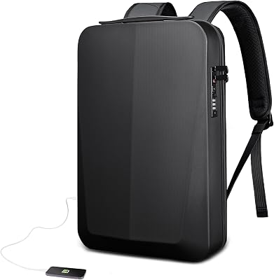 Refutuna Hard Shell Laptop Backpack for Men, Anti-Theft Waterproof TSA Lock Backpack with USB Port Fit 1615 Inch