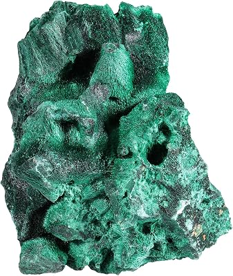 mookaitedecor Natural Malachite Raw Stone Crystal Mineral Specimen Ornament for Reiki Healing Home Decoration, 300-400g