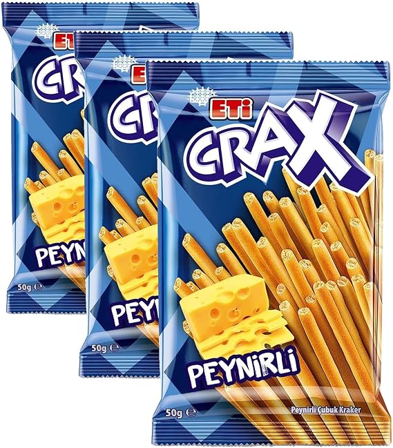 Eti Crax Peynirli Çubuk Kraker 50 g x 20 Adet (3 paketi)