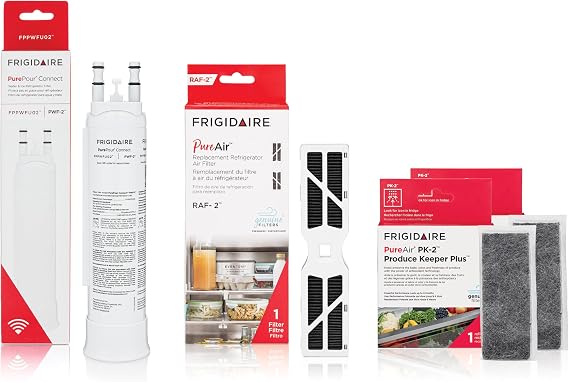 Frigidaire PurePour PWF-2TM FPPWFU02 + PureAir RAF-2TM FRGPAAF2 + PureAir PK-2TM FRPAPK2RF Water & Air Filter Combo