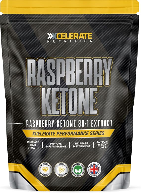 Pure Raspberry Ketone Tablets - Natural Weight Management & Metabolism Booster - Rich in Antioxidants for Immune Support - Vegan Herbal Supplement by Xcelerate Nutrition (120 Tablets)
