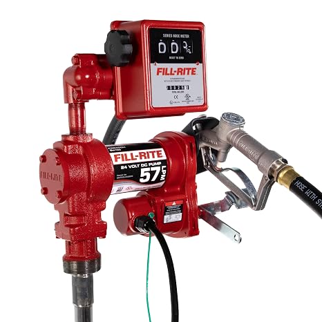 Fill-Rite - FR2411H FR2411G 24 Volt DC Pump with 807C Mechanical Meter