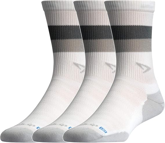 Drymax Running Lite-Mesh Crew Socks, Black, 3 Pair