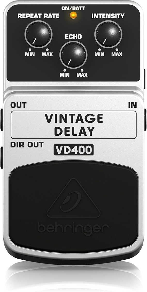 Behringer VINTAGE DELAY VD400 Vintage Analog Delay Effects Pedal, White