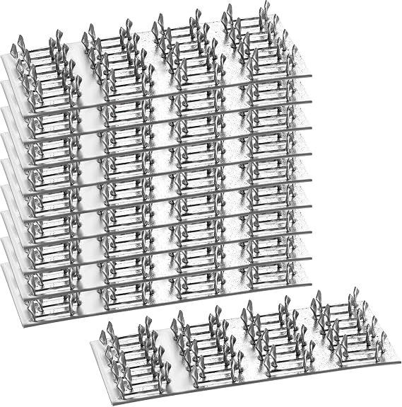 Pronged Truss Plate Flat Mending Plates Repair Tie Plate Bracket Galvanized Steel 1 mm Thick Nail Teeth Height 8mm for Roofing Trusses Wood Timber Connectors (2”x4”, 10)