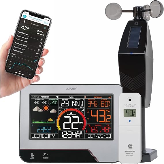 La Crosse Technology V23-WTH Wi-Fi Professional Color Wind + Weather System
