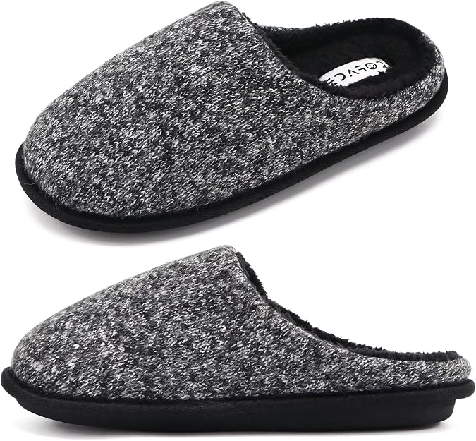 COFACE Mens Cozy Memory Foam Lightweight House Slippers