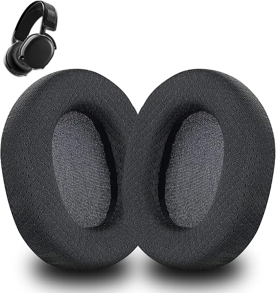 Arctis 7 Ear Pads - Replacement Earpads Ear Cushions for SteelSeries Arctis 7/Pro/9/9X/5/3/1 Headset Headphone(Black)