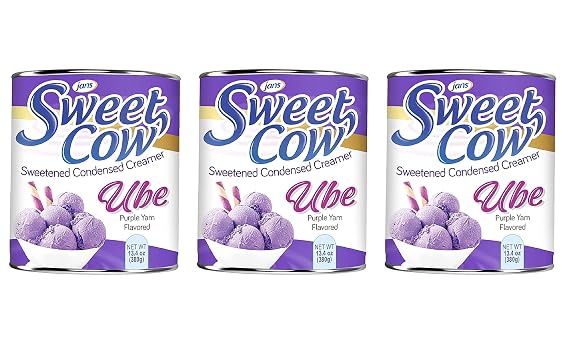 Jans Sweet Cow Sweetened Condensed Ube Creamer (3 Pack, Total of 40.2oz)
