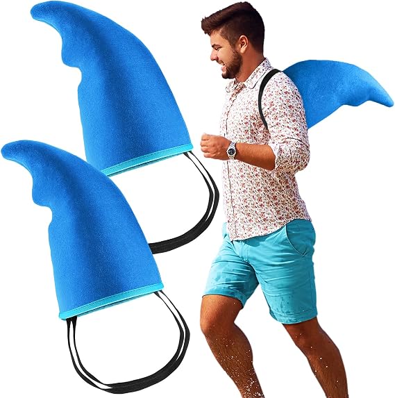 Gejoy 2 Pcs Shark Fin Costume Shark Accessory Easy to Wear Sharks Play Costume Props for Adults Cosplay Halloween