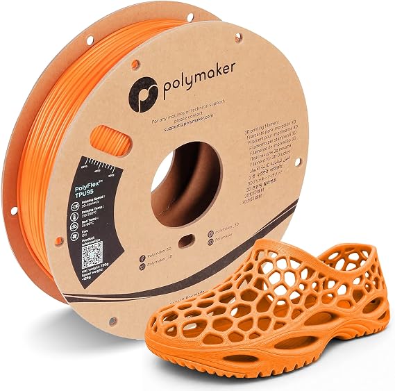 Polymaker TPU Filament 1.75mm 95A Flexible 0.75kg, Orange