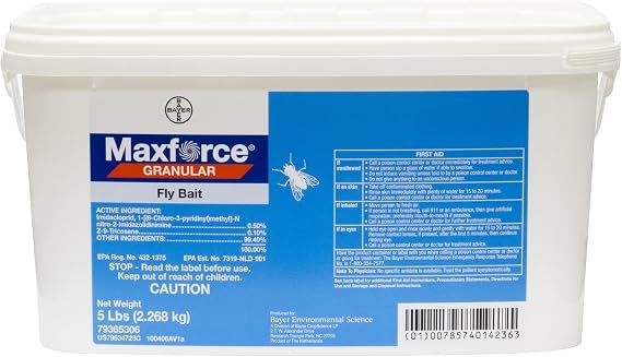 Bayer Maxforce Granular Fly Bait-1 5lb Pail BA1041