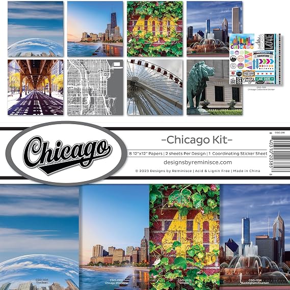 Reminisce Chicago Scrapbook Collection Kit