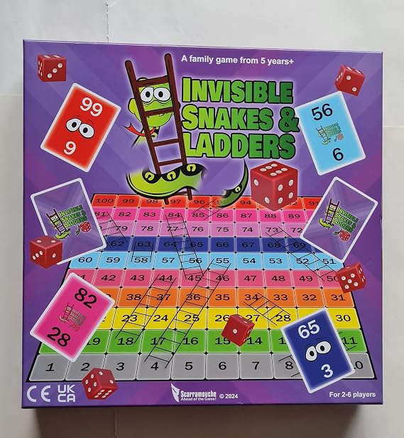 Invisible Snakes & Ladders Board Game – Fun Family & Kids Board Game for Ages 5+