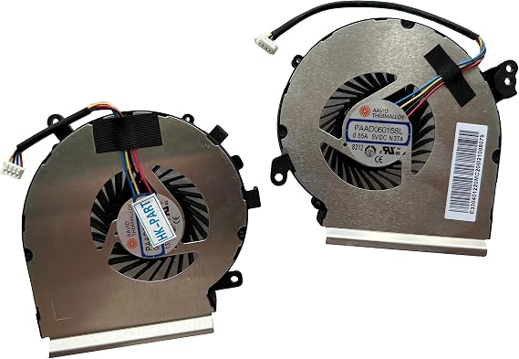 Cooling Fan Set for MSI GE62MVR GE72MVR 7RG (MS-16JC/MS-179C) - Dual CPU + GPU Fans PAAD06015SL N374 N376, Compatible with GTX1070 Laptops