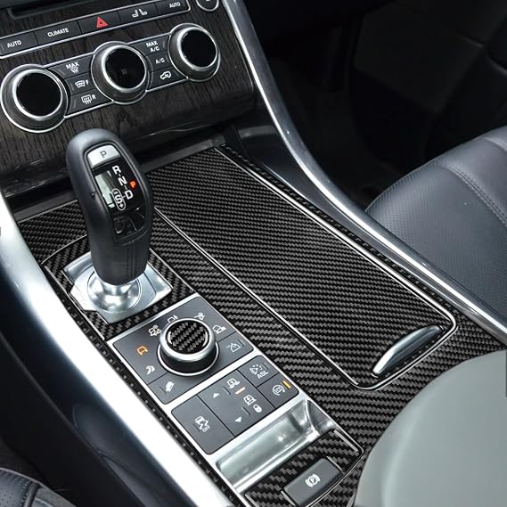 Car Accessories Gear Set Compatible with Range Rover Sport 2014 2015 2016 2017 Left Driving Car Carbon Fiber Interior Decorative Stickers