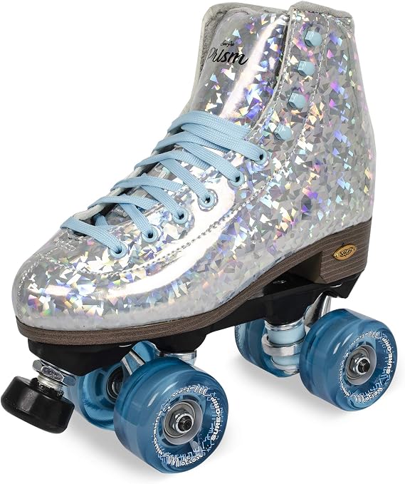 Sure-Grip Prism Plus Roller Skates Outdoor Motion Wheels (Silver, Size 10)