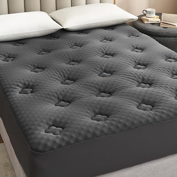 Hansleep Memory Foam Mattress Topper Small Double Bed, 122x190cm, Grey
