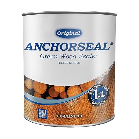 ANCHORSEAL Classic Log and Lumber End Sealer, Prevents Checking, 1 Gallon