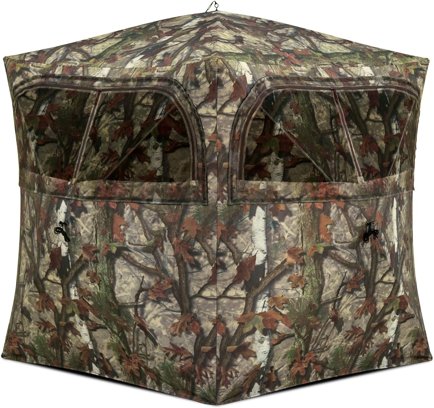 Barronett Blinds Grounder Portable Hunting Blind, Pop-Up Hub Blind, Large Shooting Windows, Bloodtrail Woodland