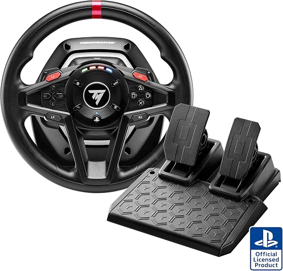 Thrustmaster T128 - PS5, PS4 ve PC Uyumlu Force Feedback Yarış Direksiyonu ve Manyetik Pedal Seti