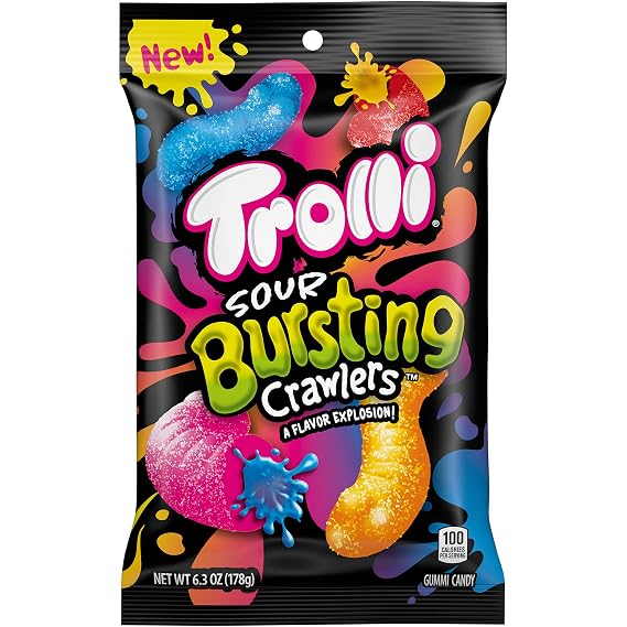 Trolli Sour Bursting Crawlers Gummi Candy, 6.3 Ounce Bag