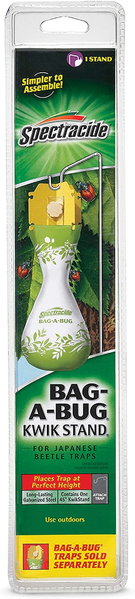 Spectracide Bag-A-Bug Kwik Stand, 1 Pack, Silver