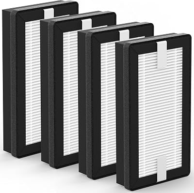 Air filter Replacement Compatible with EyeVac Air 2in1 Air Puri-fier, 2-in-1 Filtration with Activated Carbon Filter4-pack