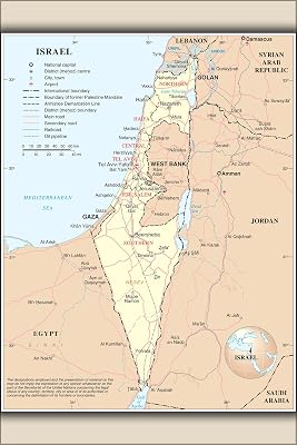History Galore 24x36 Gallery Poster, Israel UN Map