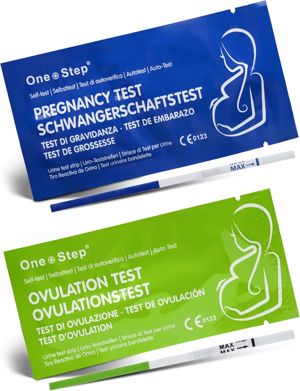 One Step 30 x Highly Sensitive Ovulation Strip Tests  5 x Highly Sensitive Pregnancy Test Strips Tests up to 6 Days Earlier - Pregnancy &amp; Ovulation Test Kit for Women