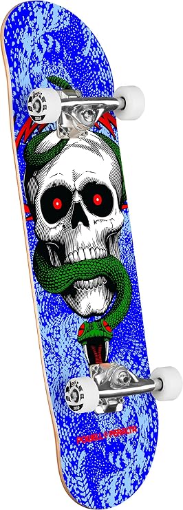 Powell Peralta Mike McGill Skull & Snake Skateboard Complete, Blue, 8.25" x 31.95"