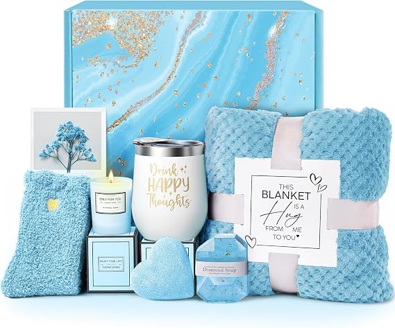 Get Well Soon Gifts Baskets for Women Birthday Unique with Blanket
