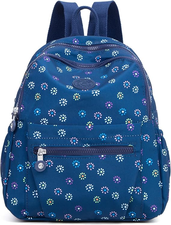 Pealwel Mini Backpack Purse for Women,Small Nylon backpacks for Ladies Backpacks Women Anti Theft Travel Bag (Floral)