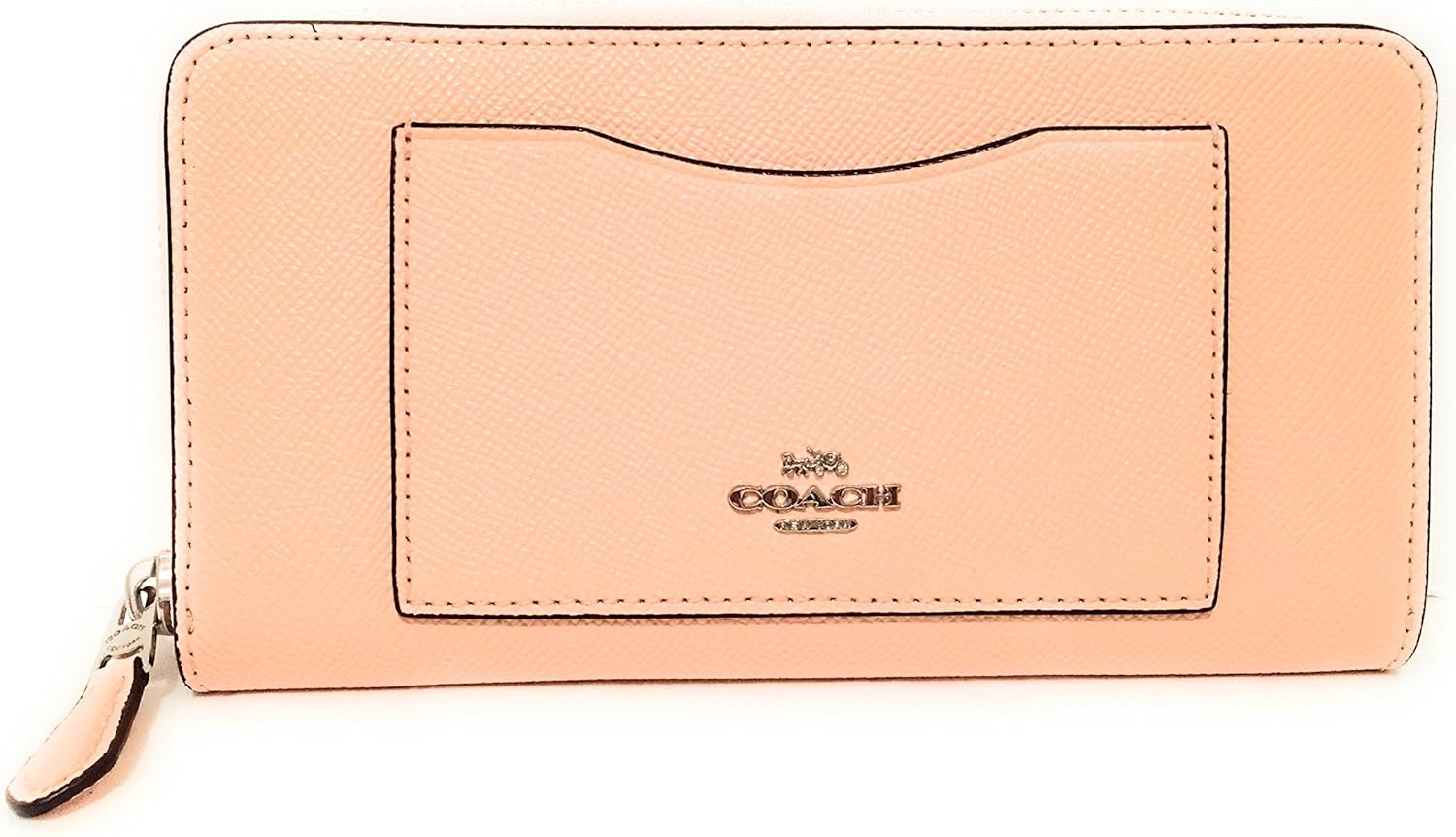 Coach F54007 Crossgrain Leather Accordion Zip Wallet Light Pink