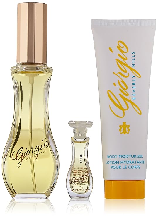 Giorgio Beverly Hills Eau De Toilettes Spray for Women 3 Piece Gift Set