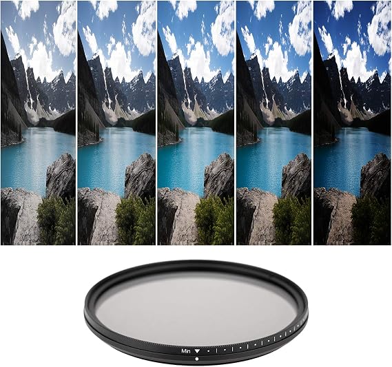 49mm Variable Neutral Density Filter for Sony Alpha E-Mount 18-55mm Lens (Silver)