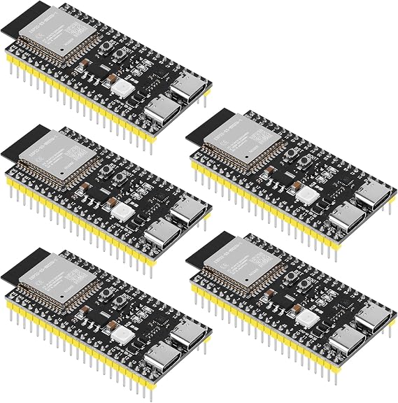ESP32-S3-DevKitC-1-N16R8 Development Board for Arduino 10pcs | ESP32-S3-WROOM-1 Microcontroller Processor, Pre-Soldered, 2.4GHz WiFi, Bluetooth 5.0, Dual Type C Interface