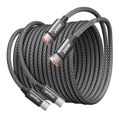 etguuds 240W USB C to USB C Charge Cable 3M, Type C 5A Fast Charging Cable
