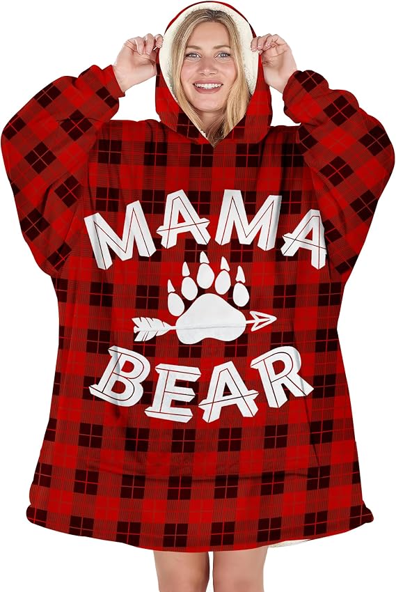 Warmstorey Wearable Blanket Hoodie For Mom Wife Best Ever Hoodie - Mothers Day Gift From Husband Daughter Son Birthday
