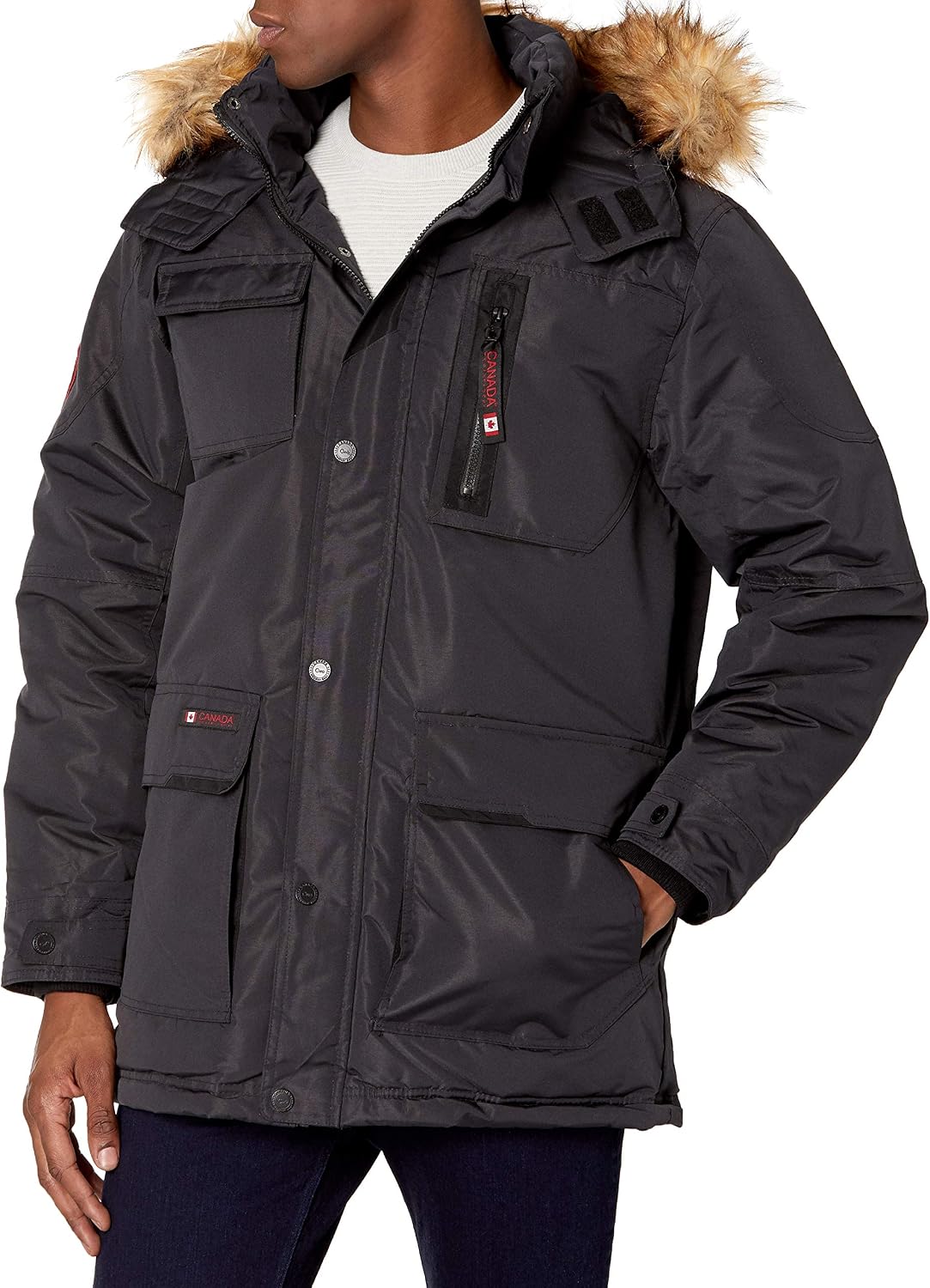CANADA WEATHER GEAR Mens Heavy Weight Parka Winter Jacket