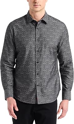 Robert Graham Mens Stellman Long Sleeve Woven Button Down Shirt