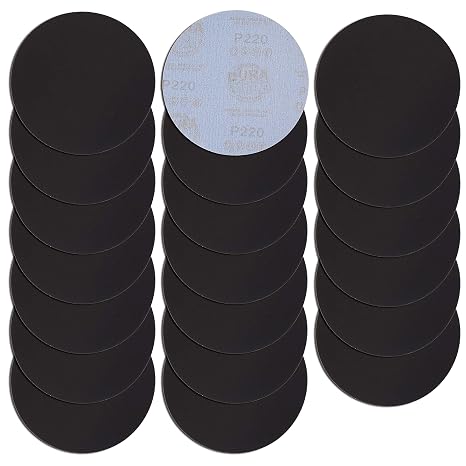 Dura-Gold 6" Wet or Dry Sanding Discs, 220 Grit (Box of 20), Hook & Loop