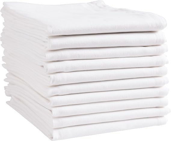 KAF Home Kitchen Towels - Multi-Purpose Cotton Dish Towels for Baking, Cooking, Cleaning, Monogramming, Embroidery