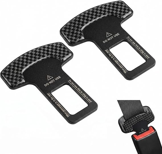 2PCS Car Seat Belt Clips - Seat Belt Stopper for Vehicle Seat Belt Restraints,Car Seat Belt Adjuster Clip， Universal Seat Belt Buckle Accessory for Car Use