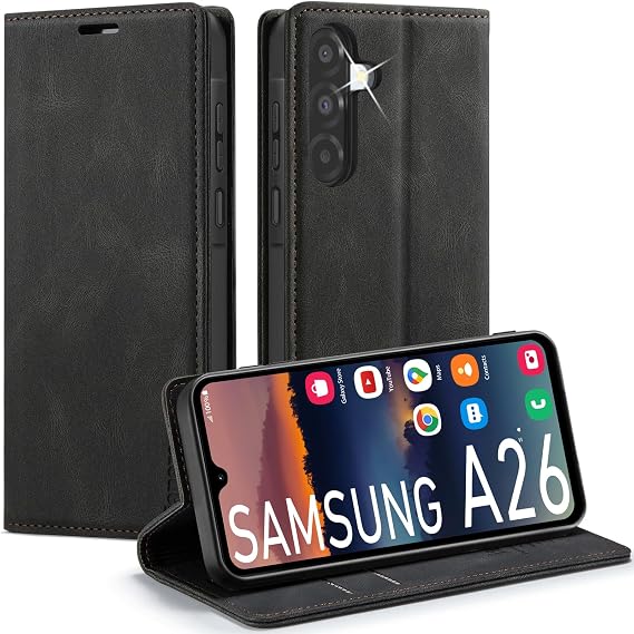 Samsung Galaxy A26 5G Wallet Case with [RFID Blocking],Black