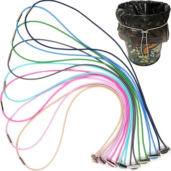 Rubber Bands Adjustable Multicolor 8Pcs,for 13 to 30 Gallon Garbage Cans | Trash Can Bands Large Elastic Bands