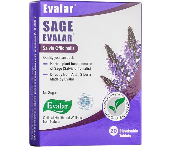Sage Salvia officinalis Herb Dissolvable 20 Tabs