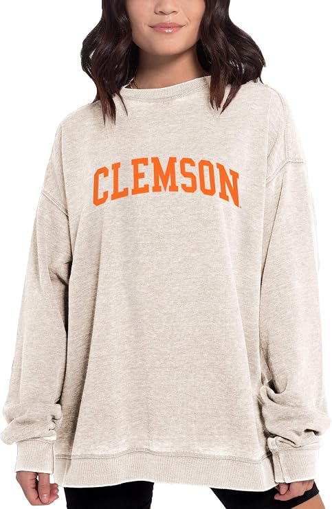 chicka-d NCAA womens Burnout Fleece Pullover